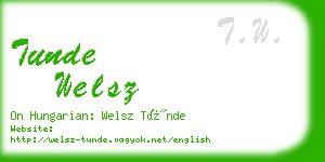 tunde welsz business card